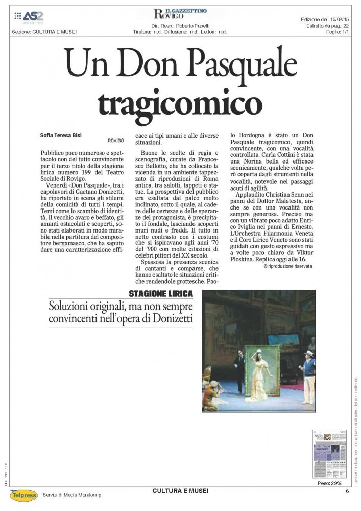 UN DON PASQUALE TRAGICOMICO
